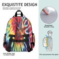 thumbnail image 5 of Colorful Tie Dye Pattern Backpack for School,Cute School Bag,Schoolbag with Adjustable Shoulder Straps & Padded Back,15.25"x11.5"x5.25", 5 of 5
