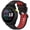 Black and Red, variant on XIHAMA Watch Strap, compatible with Garmin Forerunner 70/170; glossy two-tone silicone strap; 20/22 mm universal Garmin strap