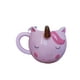 thumbnail image 1 of Taza de cerámica con forma de unicornio de 350 ml de capacidad, taza de café rosa, 1 of 2