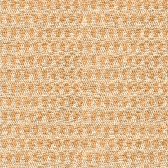 Ahgly Company Machine Washable Indoor Square Transitional Orange Area Rugs, 8' Square