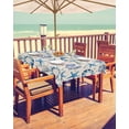 thumbnail image 2 of Fsddascl Summer Starfish Outdoor Tablecloth - 60x120 Inch Rectangle Dining Table Cover, Swimming Circle Flip Flops Artwork Waterproof Outdoor Table Cloth with Umbrella Hole & Zipper for Picnic/Patio, 2 of 7