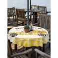 thumbnail image 2 of Outdoor Tablecloths with Umbrella Hole & Zipper, Yellow Truck Round Tablecloth 54 Inch, Spring Bees Daisy Car Star Buffalo Plaid Lines Waterproof Table Cloth, Patio/Pool/Picnic Table Covers, 2 of 8