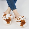 thumbnail image 6 of Ecetana Fuzzy Slippers for Women Cute Cow House Slippers Non-Slip Home Shoes with Memory Foam, 6 of 7