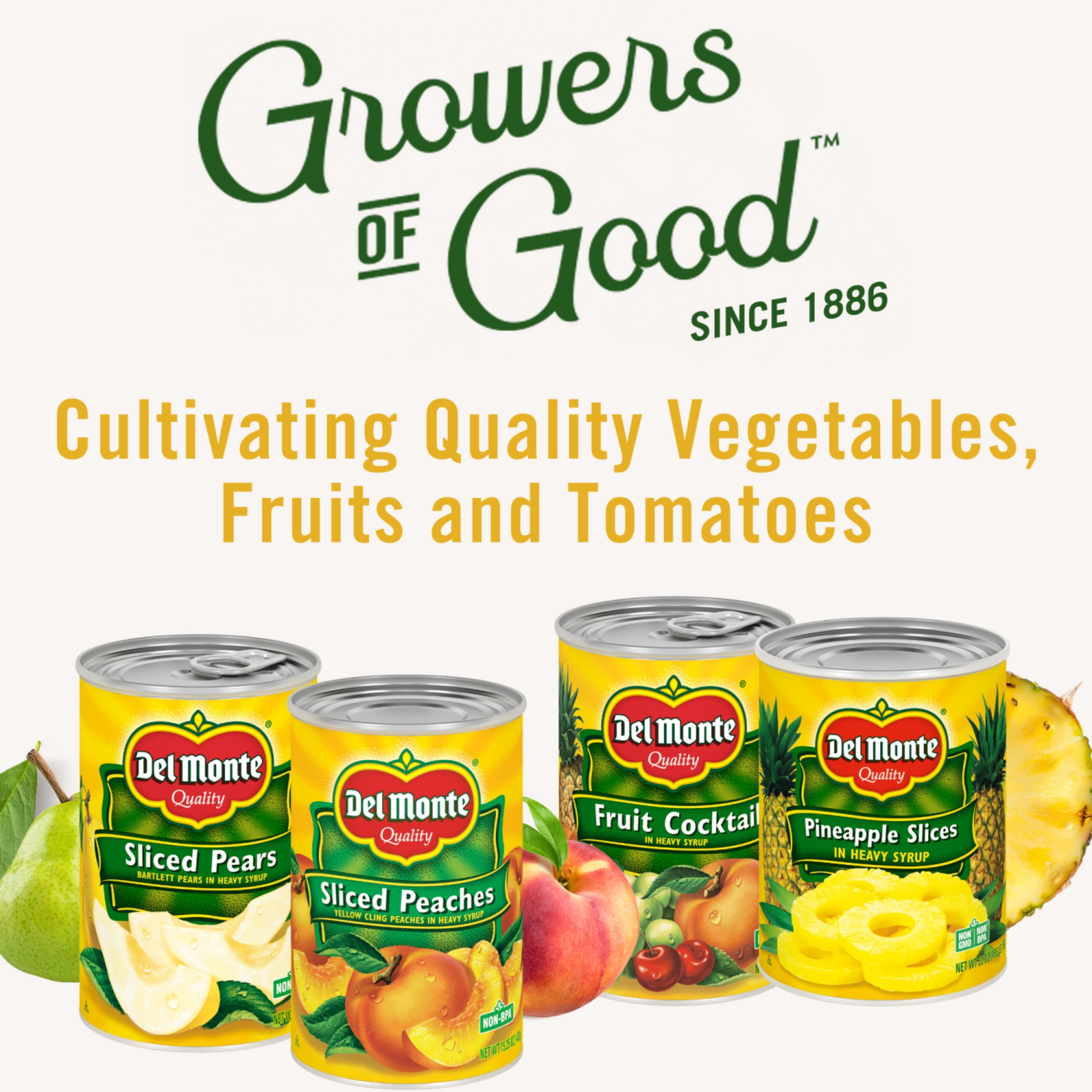 Del Monte Harvest Spice Sliced Peaches in Extra Light Syrup, 15 oz Can