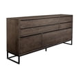 thumbnail image 2 of Maklaine Modern / Contemporary Rustic Oak Wood Sideboard In Dark Brown, 2 of 6