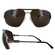 Revo Unisex 1002 Stargazer Aviator Sunglasses, Chrome/Brown