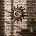 thumbnail image 3 of Sun Moon Star Metal Wall Art Sculpture Decorative Garden Wall Decor, 3 of 7
