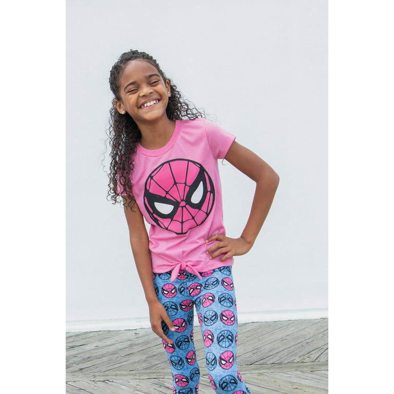 Marvel Big Girls T-Shirt and Leggings Outfit Set Toddler to Big Kid - Walmart.com