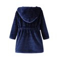 thumbnail image 3 of Gyratedream 1-6T Baby Boys Girls Solid Color Flannel Warm Hooded Bathrobe Sleepwear, 3 of 9