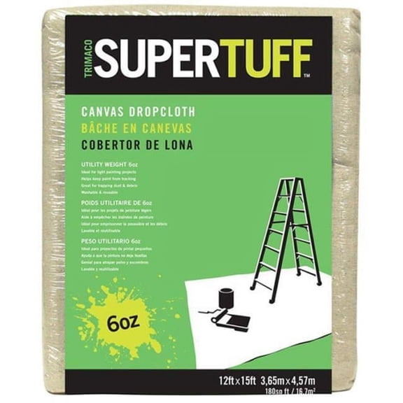 Trimaco 56703 5 oz Drop Cloth - 12 x 15 ft.