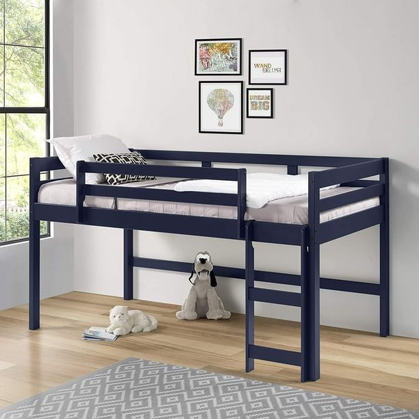Kids Loft Bed Low Twin Size Floor, Low Twin Bed Frame With Rails