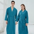 thumbnail image 7 of Seductiva Clearance Women's Lightweight Robe Ladies Men Couple Cloth Robe Sleepwear White Blue Polyester Dressing Gown Kimono Bath Robe Bathrobe for Hotel Home Soft Lightweight, 7 of 7