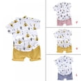 thumbnail image 3 of URMAGIC Toddler Baby Boy Summer Floral Shirt Blouse Tops + Shorts Outfit Set Clothes 3 Months-1 Years, 3 of 12