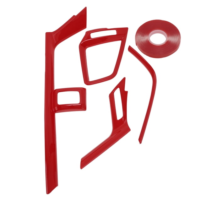 Cubierta de trim de la salida de aire acondicionado para Honda Civic de 10ª generación 2016-2021 Consola central (Centro Frontal Izquierdo Derecho) Rojo 1 juego
