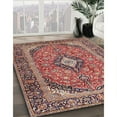 thumbnail image 2 of Ahgly Company Indoor Square Traditional Brown Red Medallion Area Rugs, 8' Square, 2 of 6