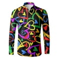 thumbnail image 3 of Mens Shirts Casual Carnival Business Long Sleeve Button Down Lapel Top with Stylish Design Comfortable Dress Shirt for Men A L, 3 of 3