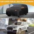 thumbnail image 2 of Car Cover Waterproof All Weather Automotive Outdoor Anti-UV Sun Rain Protection Full Exterior Cover with Reflective Strips Black for Hyundai Palisade, 2 of 7