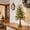 Green1, variant on Small Space Christmas Decor Lighted Tabletop Tree with Warm White LED Cascading Branches & Antique Bronze Pedestal, Vintage Christmas Decor Alternative to Pre-Lit Folding Metal Stand for Entryway