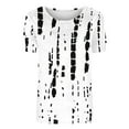 thumbnail image 4 of Summer Deal! Danhjin White Womens Summer Tops 2025 Crew Neck Short Sleeve T Shirts Dressy Casual Blouses Cute Printed Tees Loose Trendy OutFits, 4 of 4