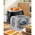thumbnail image 5 of Fsddascl Blue Crab Coastal Toaster Cover 2 Slice, Small Kitchen Appliance Covers, Vintage Beach Nautical Coral Sea Toaster Oven Cover with Loop, Bread Machine Cover Polyester Dust Cover Protection, 5 of 5