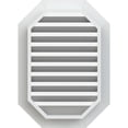 thumbnail image 4 of Ekena Millwork 12"W x 18"H Vertical Elongated Octagon (17"W x 23"H Frame Size) Functional, PVC Gable Vent with 1" x 4" Flat Trim Frame, 4 of 14