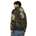 thumbnail image 4 of Naloa Vintage Gold Leaf Skull Men’s Hoodies, Zip up Hoodie, Sweatshirts,Hoodies for Men Sizes S-3XL-Small, 4 of 5