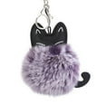 thumbnail image 2 of Cute Cat Keychain Pendant Key Ring Holder with Pompoms for Women Girls 8CM Adorable Animal Keychains Accessories, 2 of 3