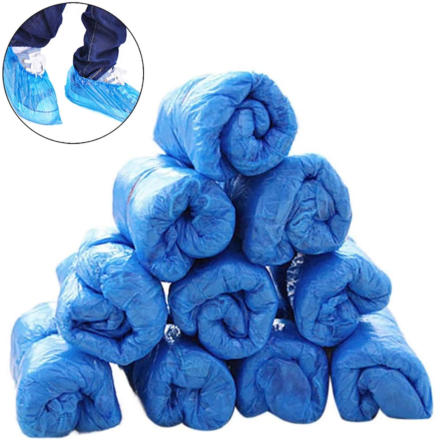 48 Piece Premium Quality Blue Disposable Overshoes Shoe Covers Protects Shoe 24 
