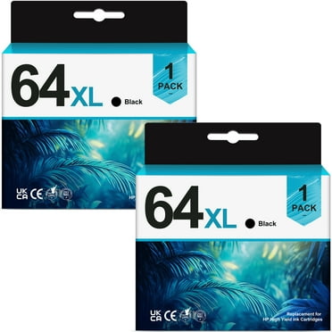 64XL Ink cartridge compatible for hp 64 Ink Cartridges Black High Yield for ENVY Series Printer (2 Black)
