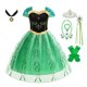 thumbnail image 3 of Vestido de Anna verde de Disney para niñas, disfraz de princesa de Halloween, ropa de fiesta de Frozen, vestido de Anna de Halloween para niñas, vestido de fiesta, 3 of 5