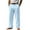 Light Blue&051226C, variant on Garbnen Mens' Linen Pants Straight Leg Elastic Waist Baggy Trouser for Men Spring Summer Beach Men's Lounge Pants with Pockets