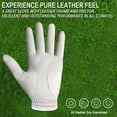 thumbnail image 5 of FINGER TEN Golf Gloves Men Left Hand Right Leather with Ball Marker Blue Pack, Mens Golf Glove All Weather Grip, Fit Size Small Medium ML Large XL, 5 of 5