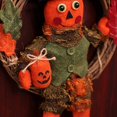 thumbnail image 3 of Coronas de decoración de Halloween, adorno colgante de puerta delantera de hombre calabaza y búho, adornos de corona artificiales para fiestas de Halloween en interiores y exteriores. Zhivalor ZYY-1233, 3 of 5
