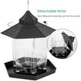 thumbnail image 3 of Outdoor Bird Feeder, Large Hanging Bird Feeder Garden Hexagon Rooftop Wild Bird Feeder Container Dispenser Nest Box Decor, 3 of 5