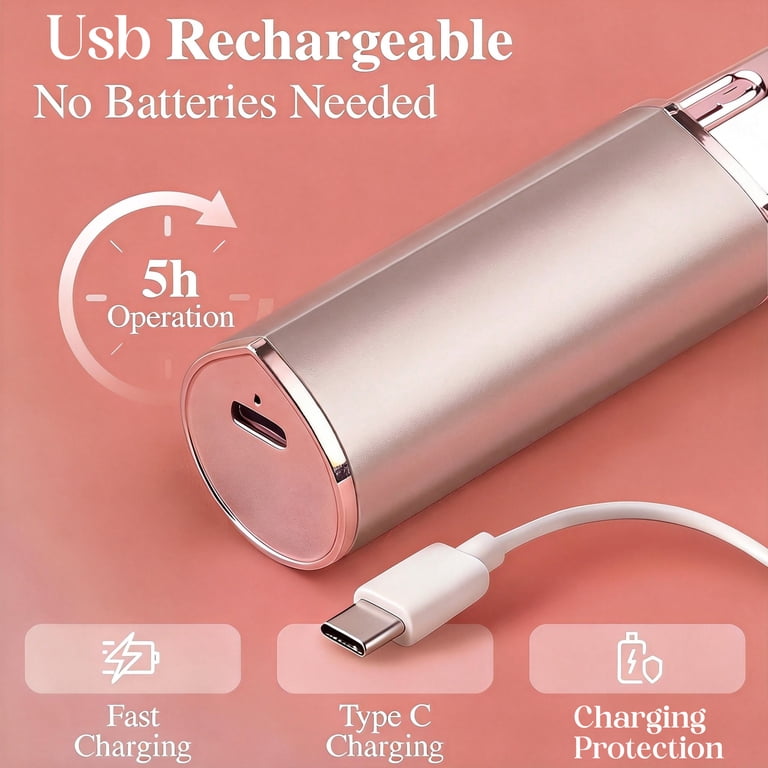 YOOVEE Women's Facial Hair Remover, Rose Gold photo 5
