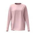 thumbnail image 5 of Kaemgyyd Workout Tops for Women Casual Loose Crew Neck Athletic T Shirt Split Hem Running Yoga Tunic Tee Streetwear with Thumb Hole, 5 of 5