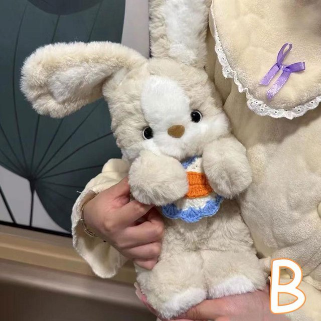 Cute Rabbit Doll Good Night Rabbit Sleeping Puppy Doll Carrot Apron Rabbit Doll Cotton Doll Gift