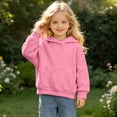 thumbnail image 7 of Besolor Fall Sweatshirts for Toddler Girls Boys Long Sleeve Hoodies Casual Loose Warm Outdoor Workout Pullover Tops with Pocket(10-11 Years,Hot Pink), 7 of 7