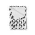 thumbnail image 2 of Forest Soft Flannel Fleece Blanket, Repetitive Woodland Trees Drawn by Hand in Monochrome on a Plain Background, Cozy Plush for Indoor and Outdoor Use, 60" x 80", Charcoal Grey White, by Ambesonne, 2 of 5