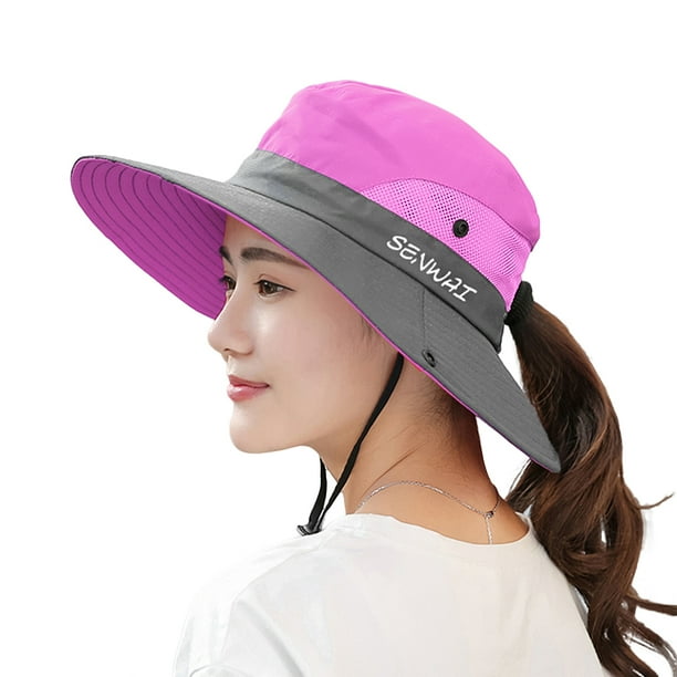 Anself Sun Hat Wide Brim Boonie Hat Women UV protection Summer Cap