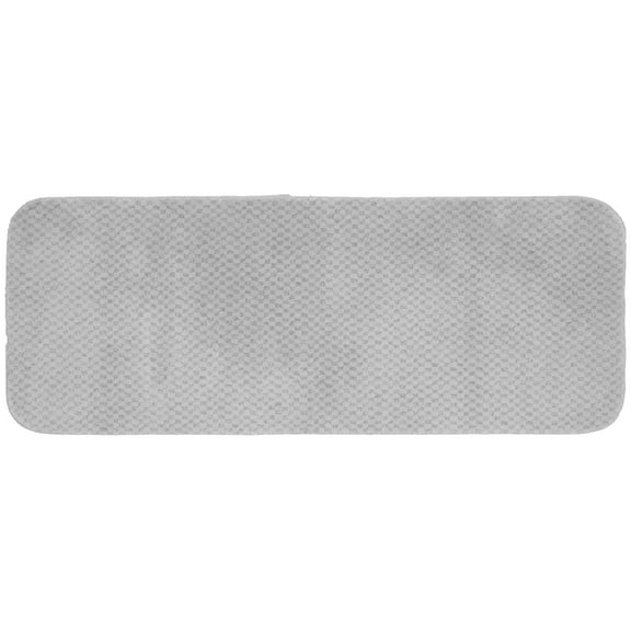 Garland Rug Cabernet Washable Nyon Platinum Gray Bathroom Runner, 22" x 60"