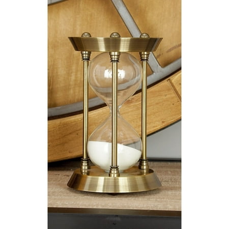 

Studio 350 Brass Metal Hourglass Sand Timer 4 x 7