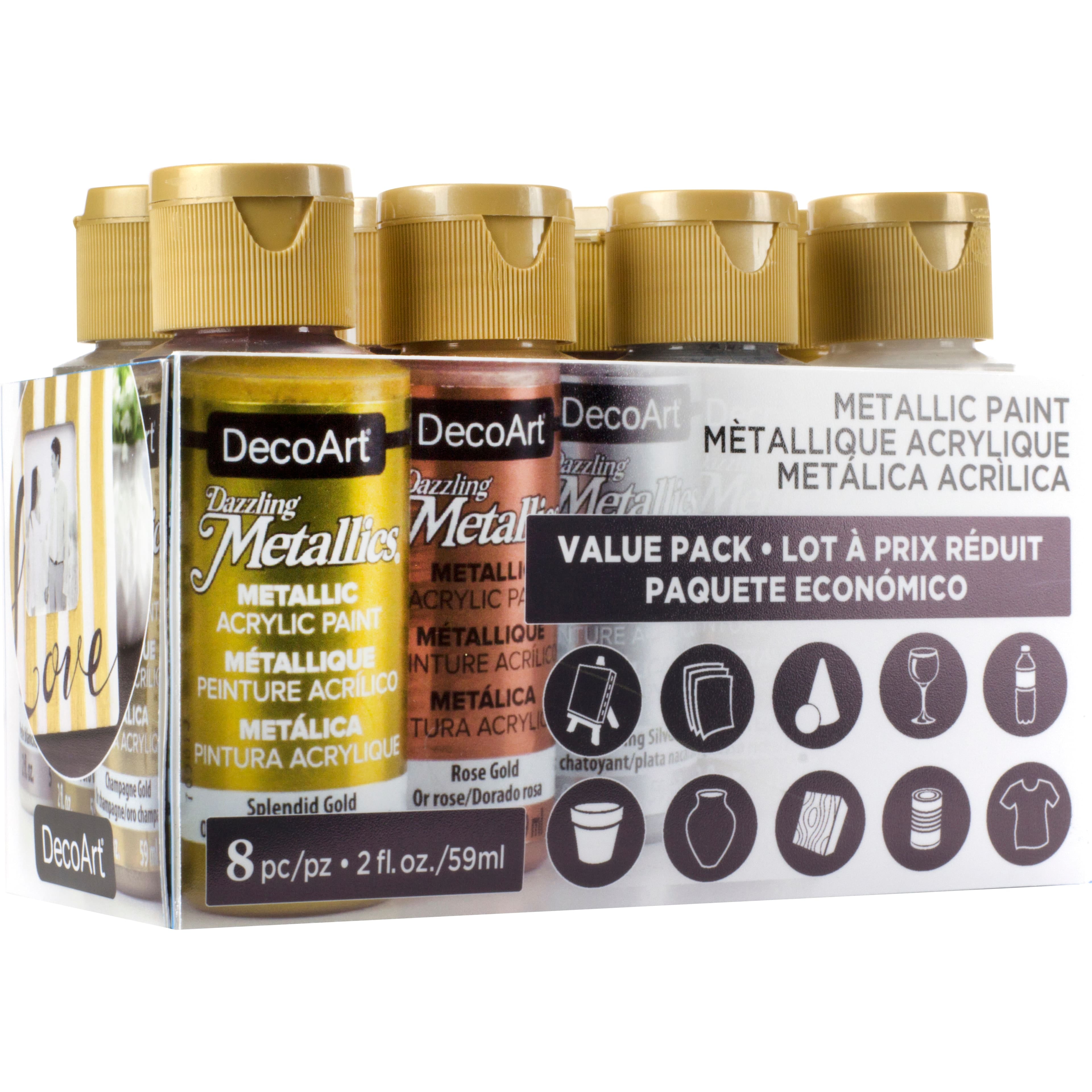 Black and Gold - Printed Paint Kit - Paint Parties by DecoArt