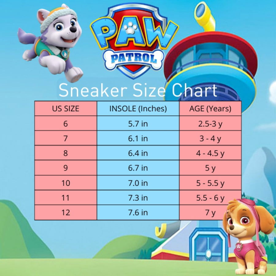Nickelodeon Paw Patrol Toddler Girls Light Up Sneakers, Pink, Size: 7.