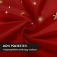 thumbnail image 5 of Merry Christmas Tablecloth 70x70 Inch Round Winter Red White Snowflakes Table Cloth Dust-Proof Wrinkle Resistant Rustic Tablecloth for Holiday Party Dining, 5 of 5