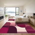 thumbnail image 3 of ODIKA 5'x7' Machine Washable Non-Slip Area Rug, Abstract Burgundy High Traffic Rug, Red, 1097561, 3 of 7
