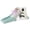 White and Blue, variant on Choco Moon 2 in 1 Baby Slide with Climber for Toddlers Age 18+ Months, Indoor Playset for Kids-Gray
