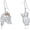 GothicSkull 3, variant on 925 Sterling Silver Gothic Skull Opal Dangle Earrings for Women Men