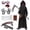 Adult Size, variant on Alaiyaky Grim Reaper Costume, Halloween Scary Grim Reaper Fancy Dress with Scythe Glowing Glasses, Grim Reaper Costume Scary Halloween Costume