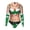 Green Bikini Print, variant on Women's One Piece Christmas Vivid 3D Printing Funny Swimsuits Bathing Suit Swimwear Beachwear Red Bikini Print S/M